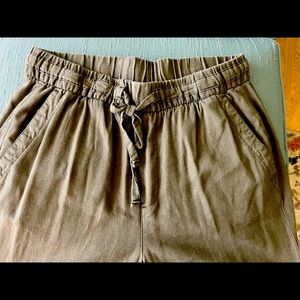 Old Navy Sage Green Linen Wide Leg Pants